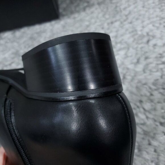 READ Lane Bryant 10 Wide Ankle Boots Booties Faux Leather Block Heel Black 10W - Picture 9 of 12